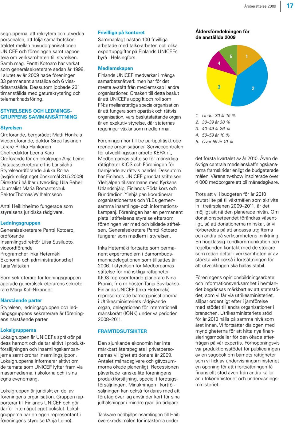 Dessutom jobbade 231 timanställda med gaturekrytering och telemarknadsföring.