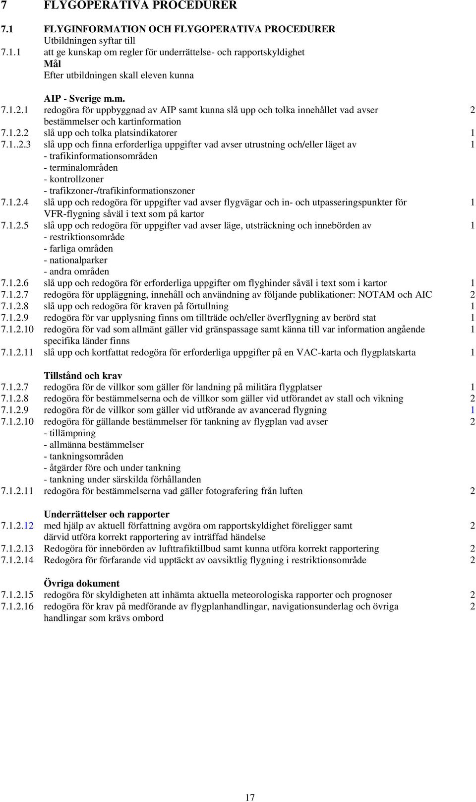 bestämmelser och kartinformation 7.1.2.