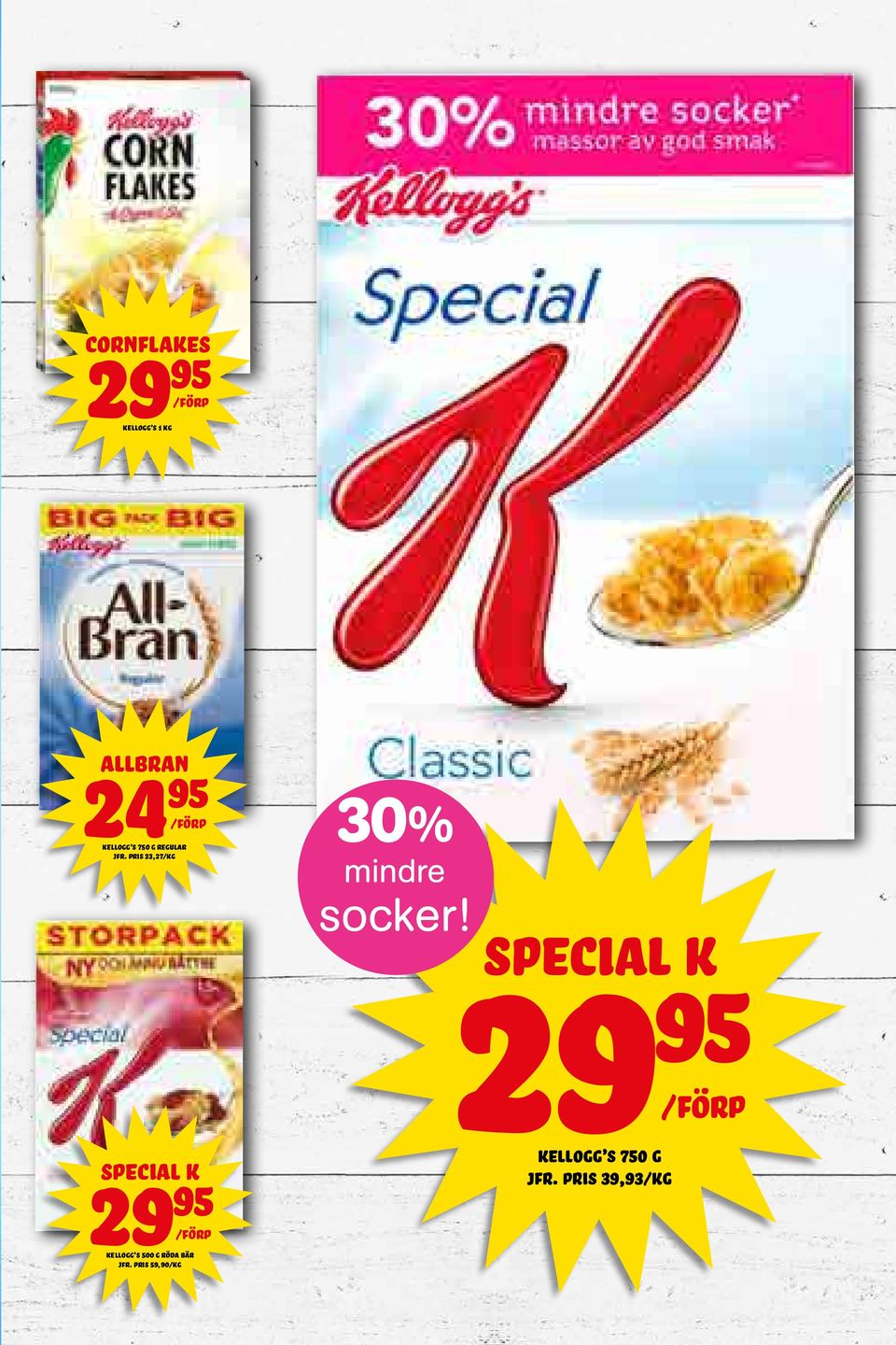 pris 33,27 29 special k kellogg s 500 g röda bär