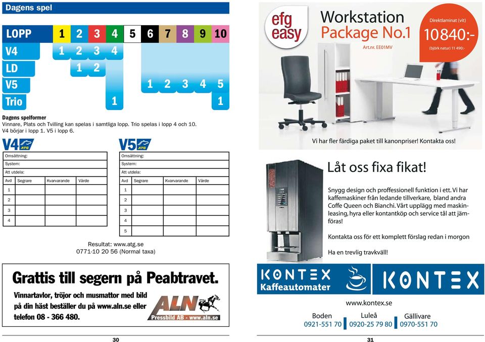 Omsättning: System: Att utdela: Avd Segrare Kvarvarande Värde 1 2 3 4 Omsättning: System: Att utdela: Avd Segrare Kvarvarande Värde 1 2 3