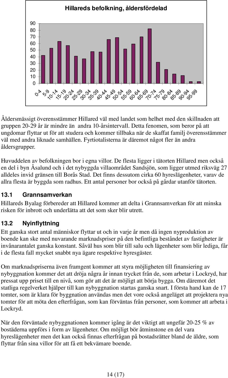 Detta fenomen, som beror på att ungdomar flyttar ut för att studera och kommer tillbaka när de skaffat familj överensstämmer väl med andra liknade samhällen.