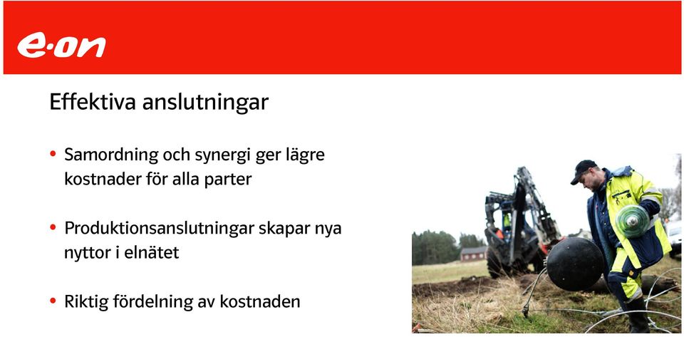 parter Produktionsanslutningar skapar