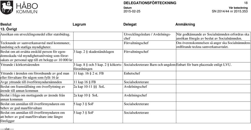 Beslut om att ersätta enskild person för egendomsskada 3 kap.