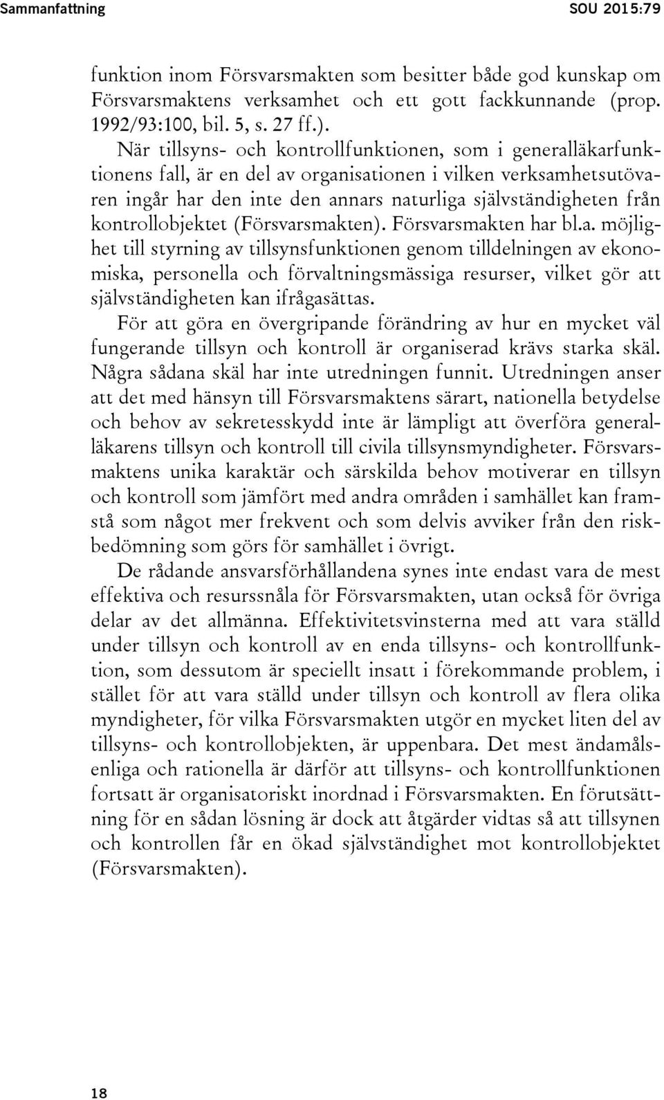 kontrollobjektet (Försvar