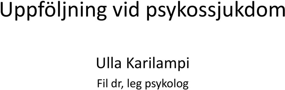 Ulla Karilampi