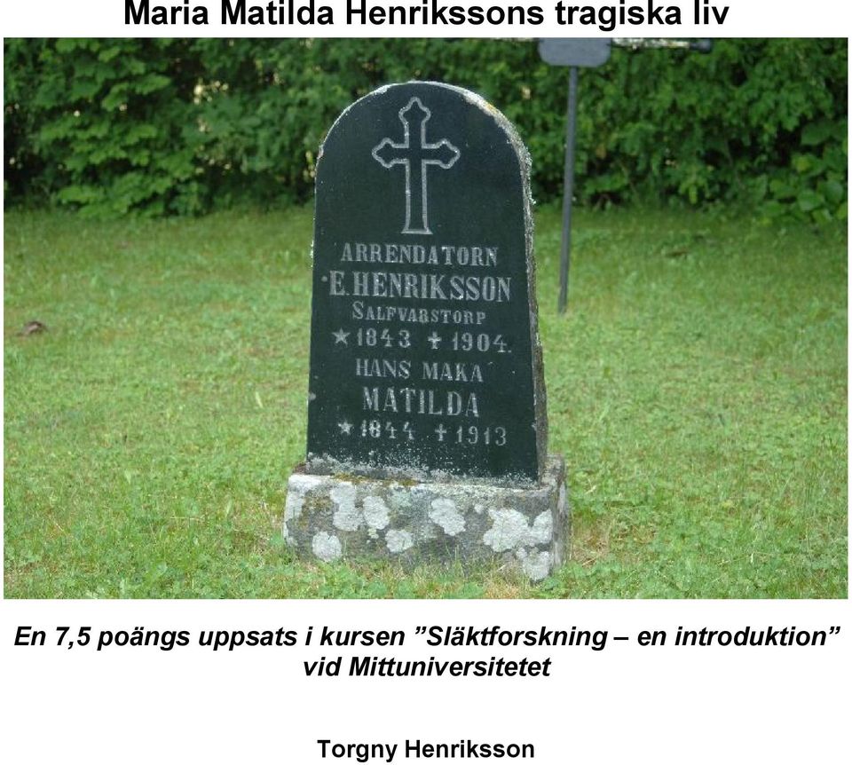 Släktforskning en introduktion vid