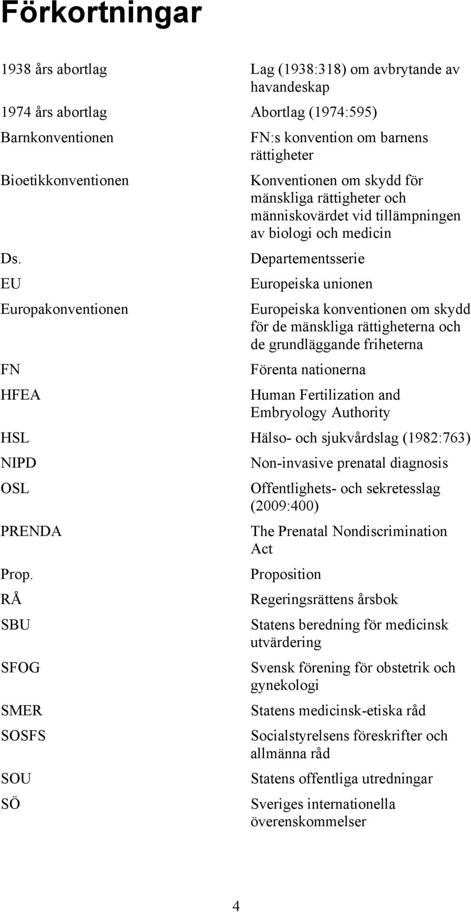 Europeiska unionen Europeiska konventionen om skydd för de mänskliga rättigheterna och de grundläggande friheterna Förenta nationerna Human Fertilization and Embryology Authority HSL Hälso- och