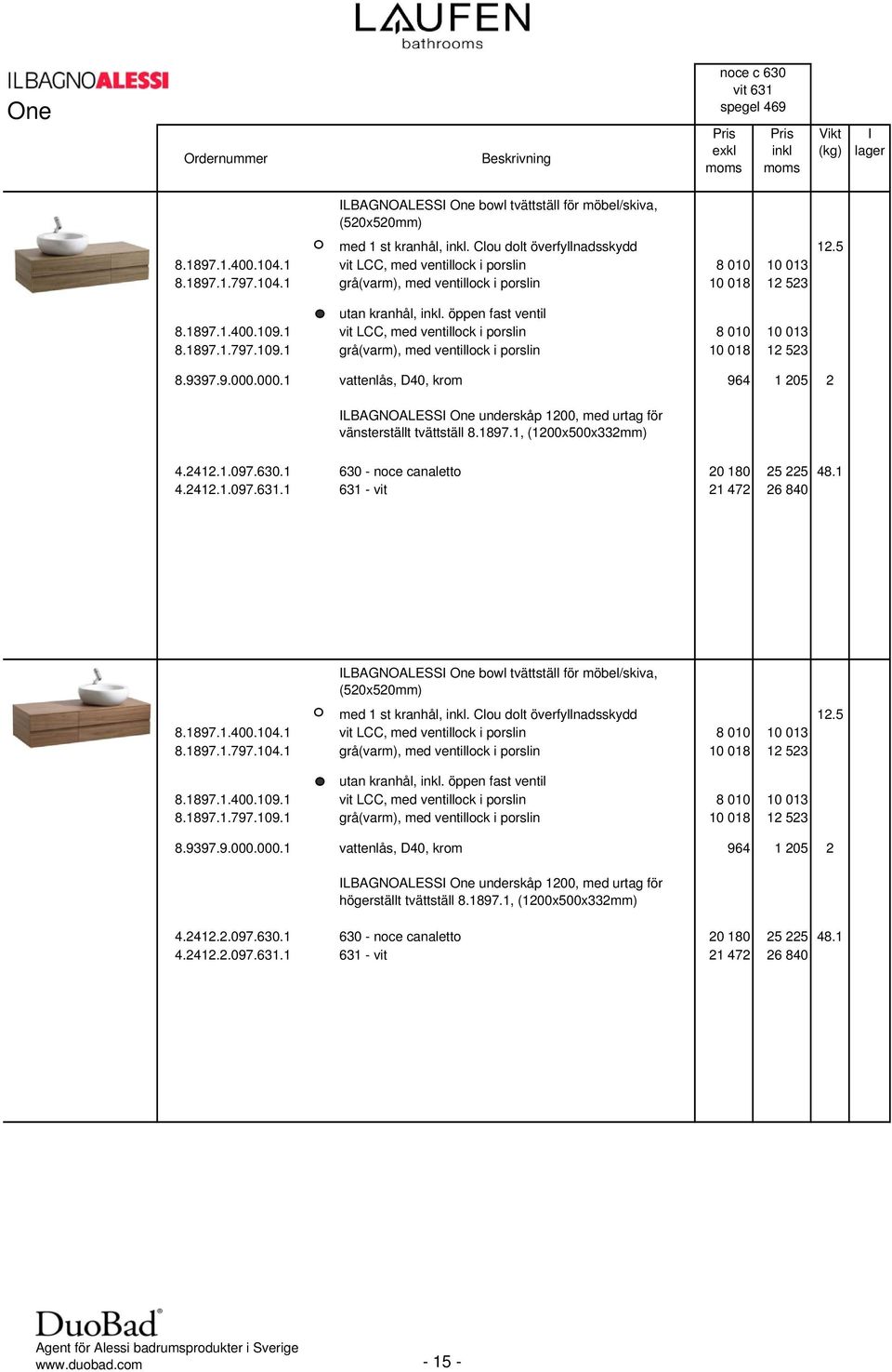 1 vit LCC, med ventillock i porslin 8 010 10 013 8.1897.1.797.109.1 grå(varm), med ventillock i porslin 10 018 12 523 8.9397.9.000.