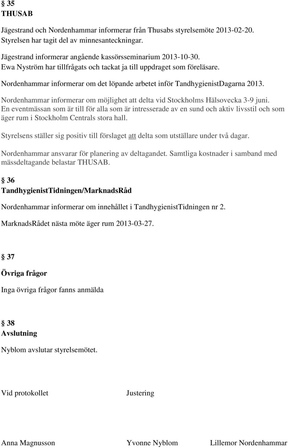 Nordenhammar informerar om möjlighet att delta vid Stockholms Hälsovecka 3-9 juni.