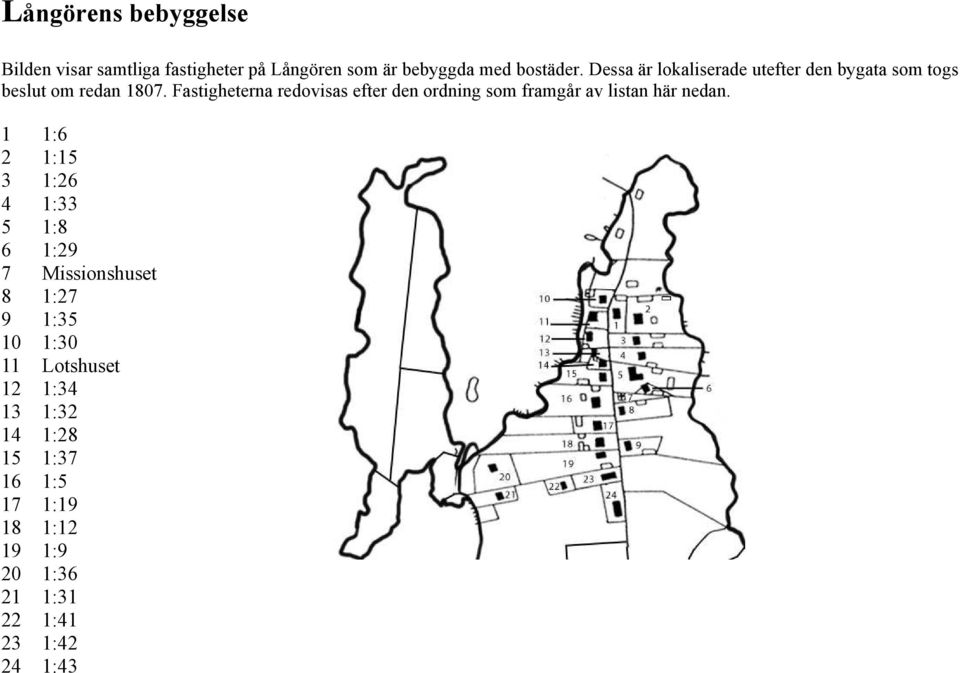 Fastigheterna redovisas efter den ordning som framgår av listan här nedan.