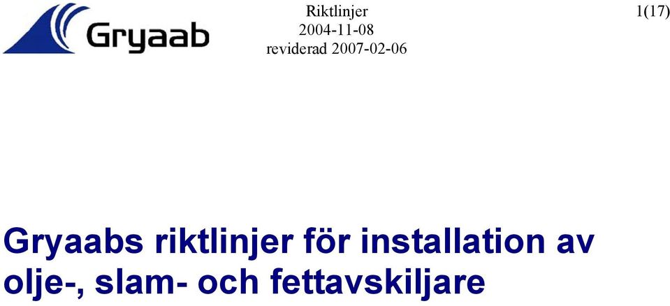 för installation av