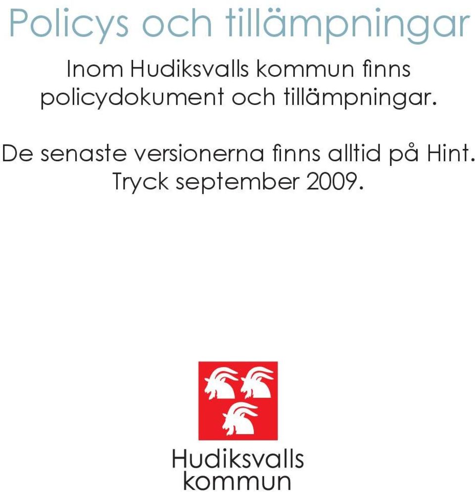 policydokument och tillämpningar.