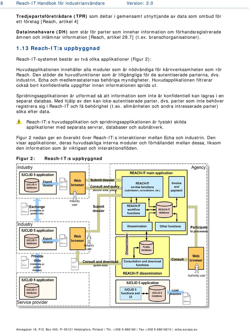 förhandsregistrerade ämnen och inlämnar information [Reach, artikel 28.7] (t.ex. branschorganisationer). 1.