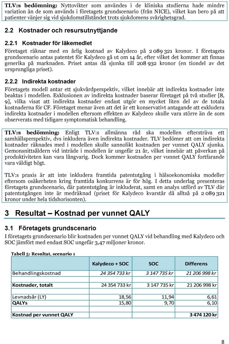 I företagets grundscenario antas patentet för Kalydeco gå ut om 14 år, efter vilket det kommer att finnas generika på marknaden.