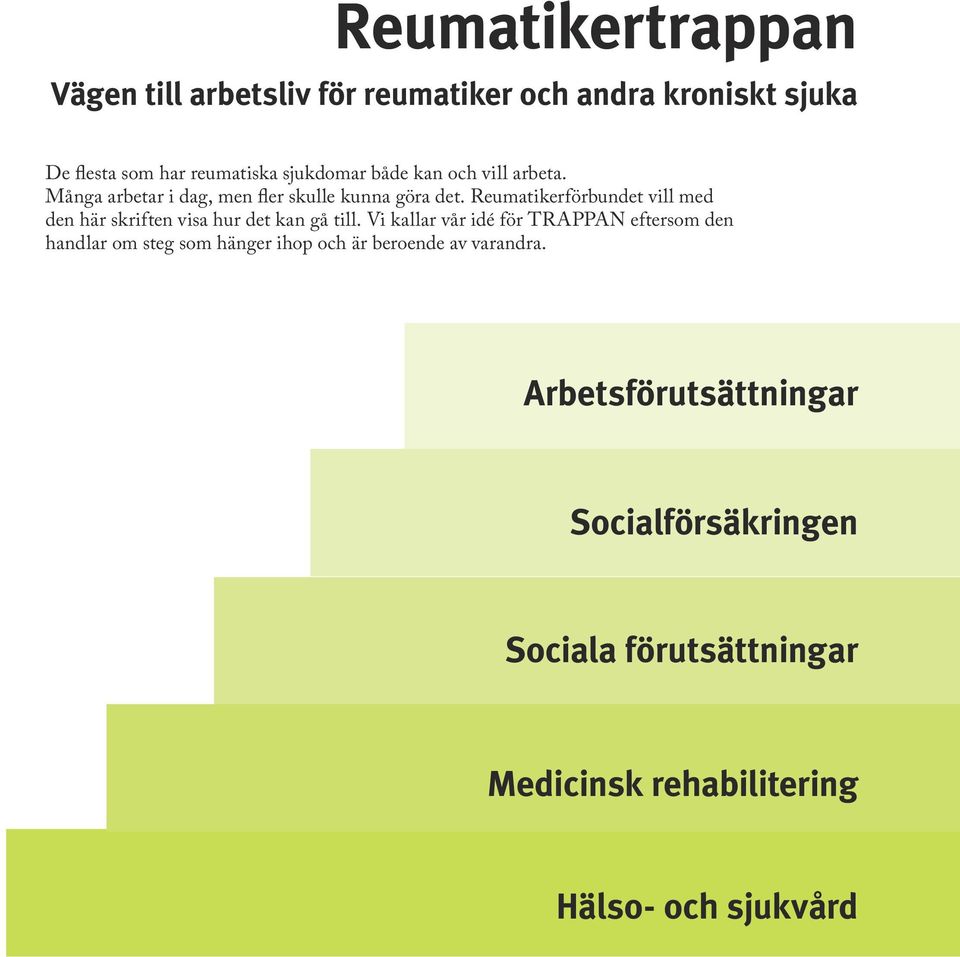 Reumatikerförbundet vill med den här skriften visa hur det kan gå till.