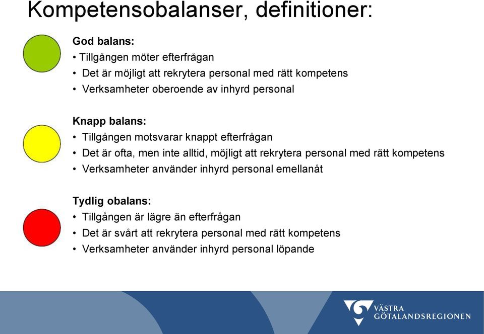 inte alltid, möjligt att rekrytera personal med rätt kompetens Verksamheter använder inhyrd personal emellanåt Tydlig obalans: