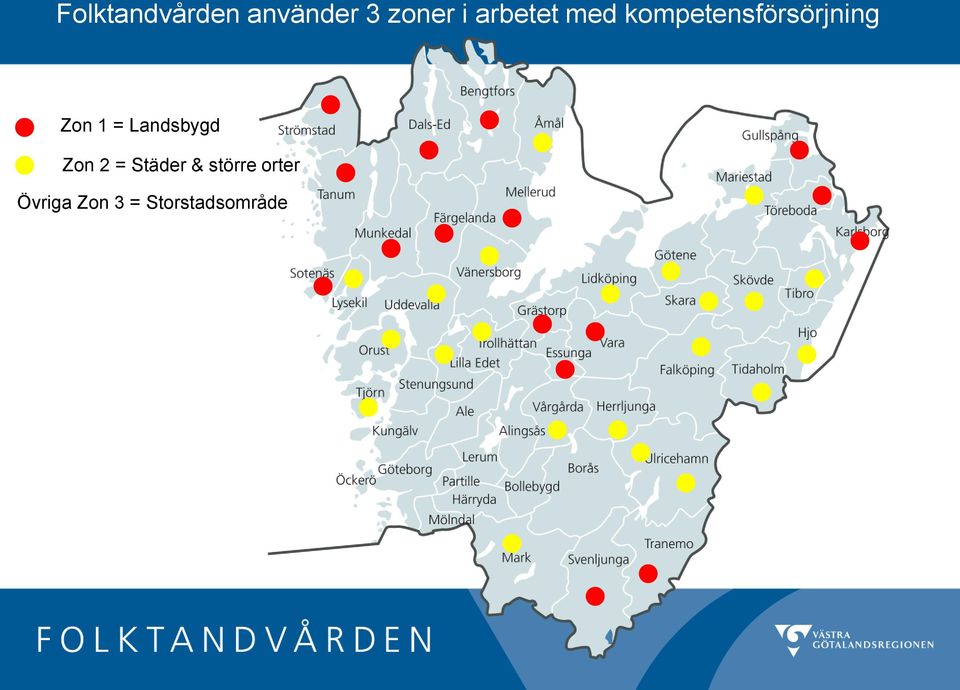 1 = Landsbygd Zon 2 = Städer &