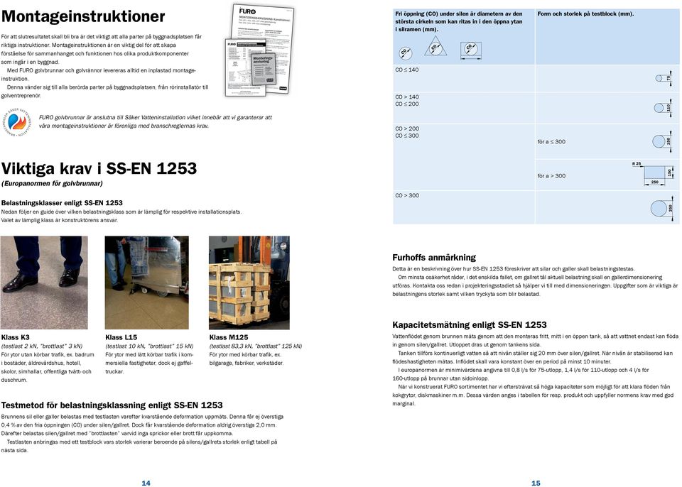 Med FURO golvbrunnar och golvrännor levereras alltid en inplastad montageinstruktion. Denna vänder sig till alla berörda parter på byggnadsplatsen, från rörinstallatör till golventreprenör.