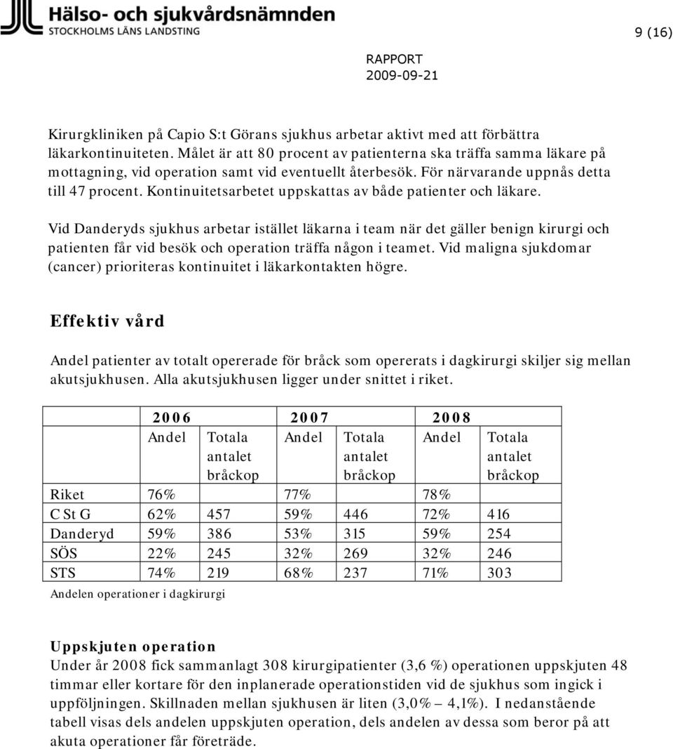 Kontinuitetsarbetet uppskattas av både patienter och läkare.