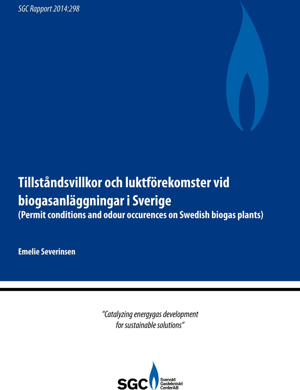 odour occurences on Swedish biogas plants) Emelie