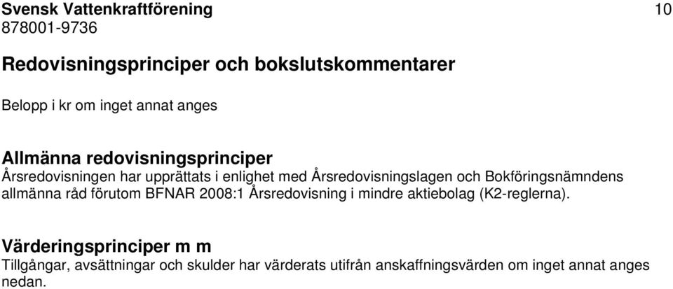 Bokföringsnämndens allmänna råd förutom BFNAR 2008:1 Årsredovisning i mindre aktiebolag (K2-reglerna).