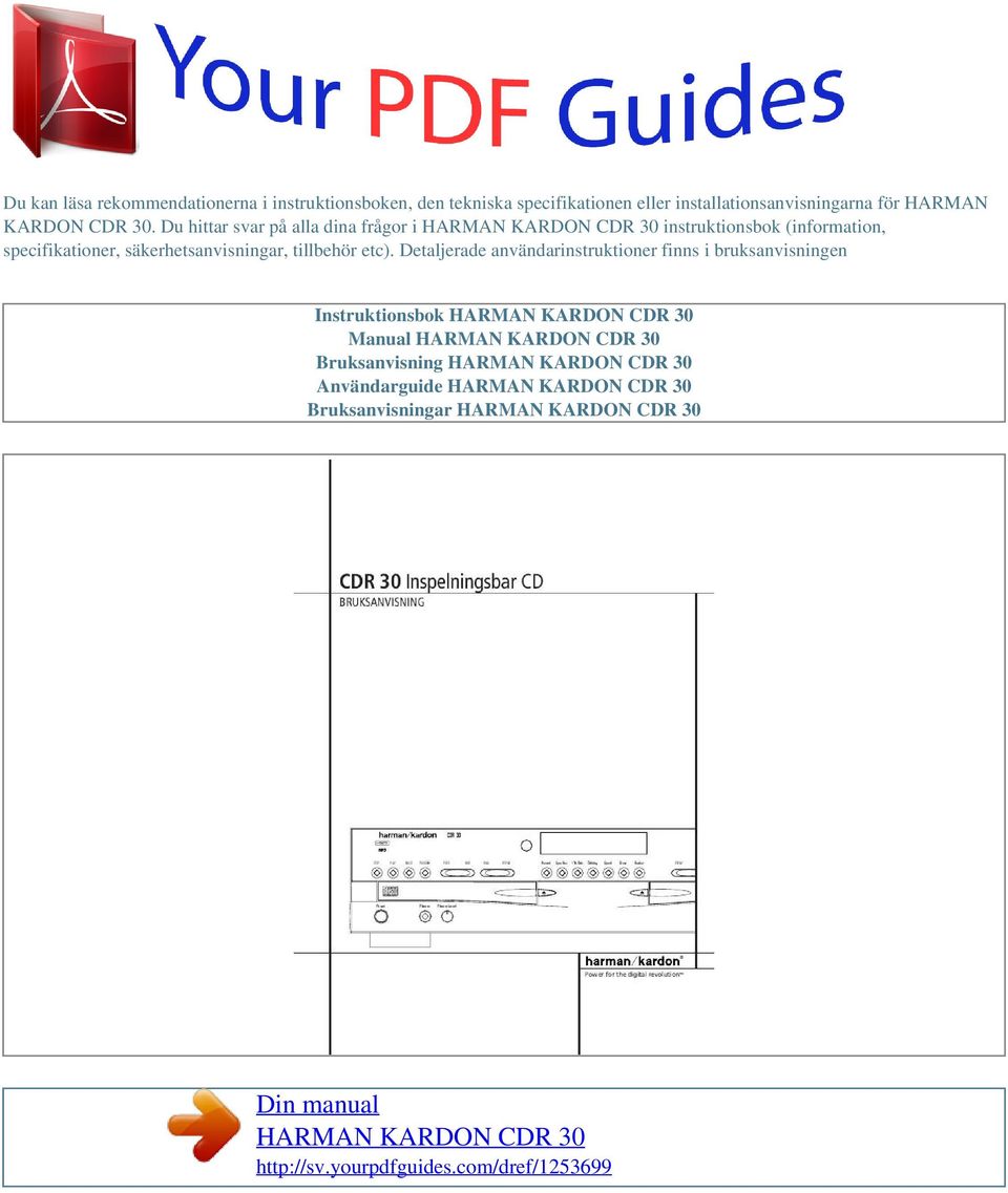 Du hittar svar på alla dina frågor i instruktionsbok (information, specifikationer,