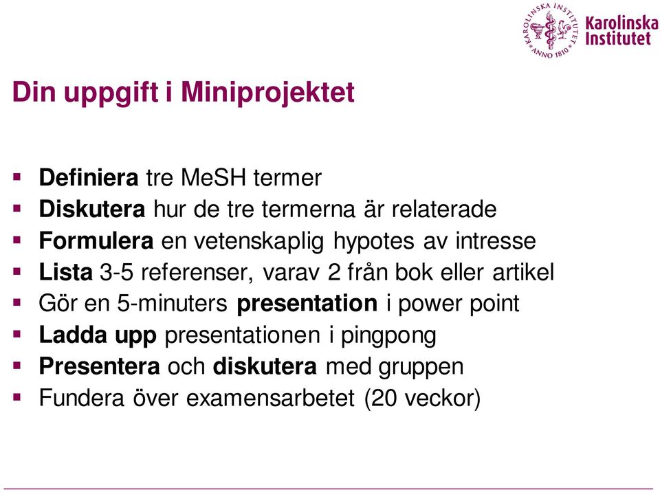 från bok eller artikel Gör en 5-minuters presentation i power point Ladda upp