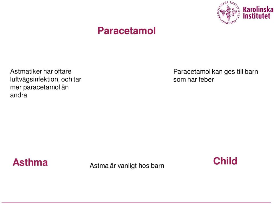 paracetamol än andra Paracetamol kan ges