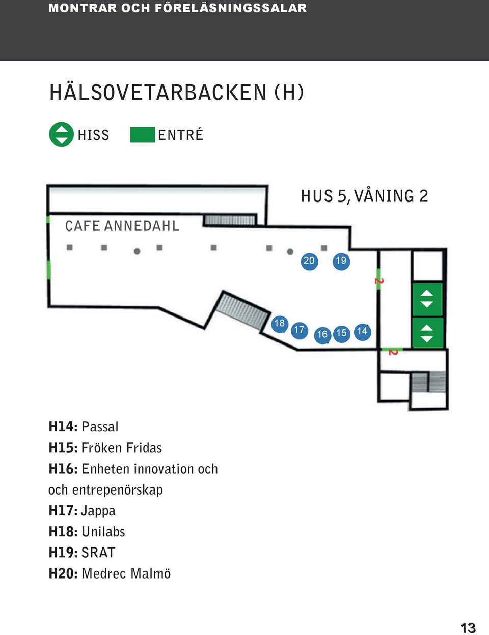 Passal H15: Fröken Fridas H16: Enheten innovation och och