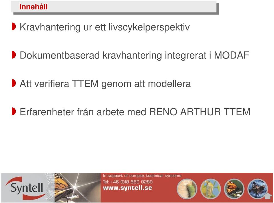 kravhantering integrerat i MODAF Att