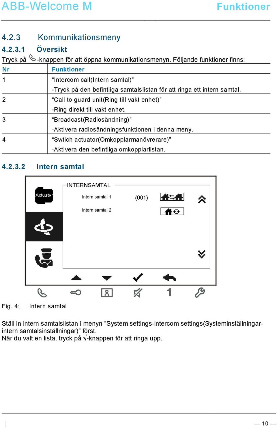 @ 9\mod_1268898668093_0.docx @ 52149 @ @ 1 4.2.3 Kommunikationsmeny Pos: 31 /DinA4 - Anleitungen Online/Inhalt/KNX/DoorEntry/83220-AP-xxx/Tuer oeffnen - 83220-AP-xxx @ 20\mod_1323267958479_15.