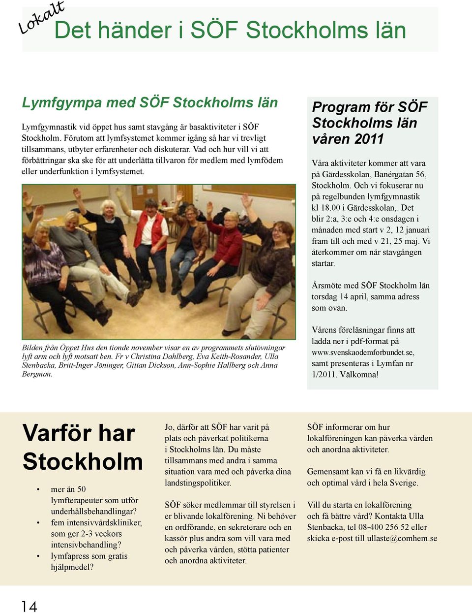 Vad och hur vill vi att förbättringar ska ske för att underlätta tillvaron för medlem med lymfödem eller underfunktion i lymfsystemet.