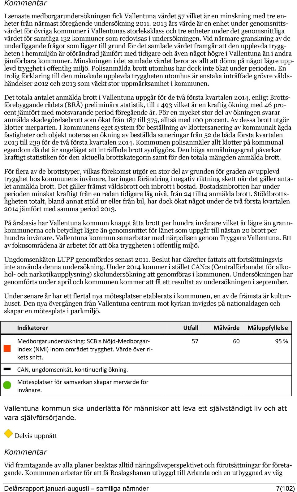 Vid närmare granskning av de underliggande frågor som ligger till grund för det samlade värdet framgår att den upplevda tryggheten i hemmiljön är oförändrad jämfört med tidigare och även något högre