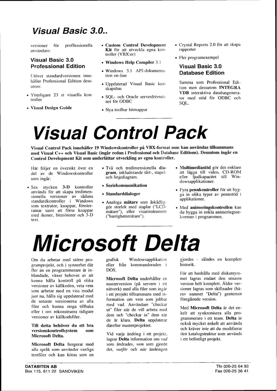 egna kontroller (VBX:er) Windows Help Compiler 3.1 Windows 3.