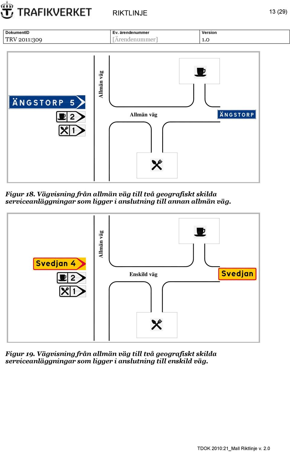 serviceanläggningar som ligger i anslutning till annan allmän väg.