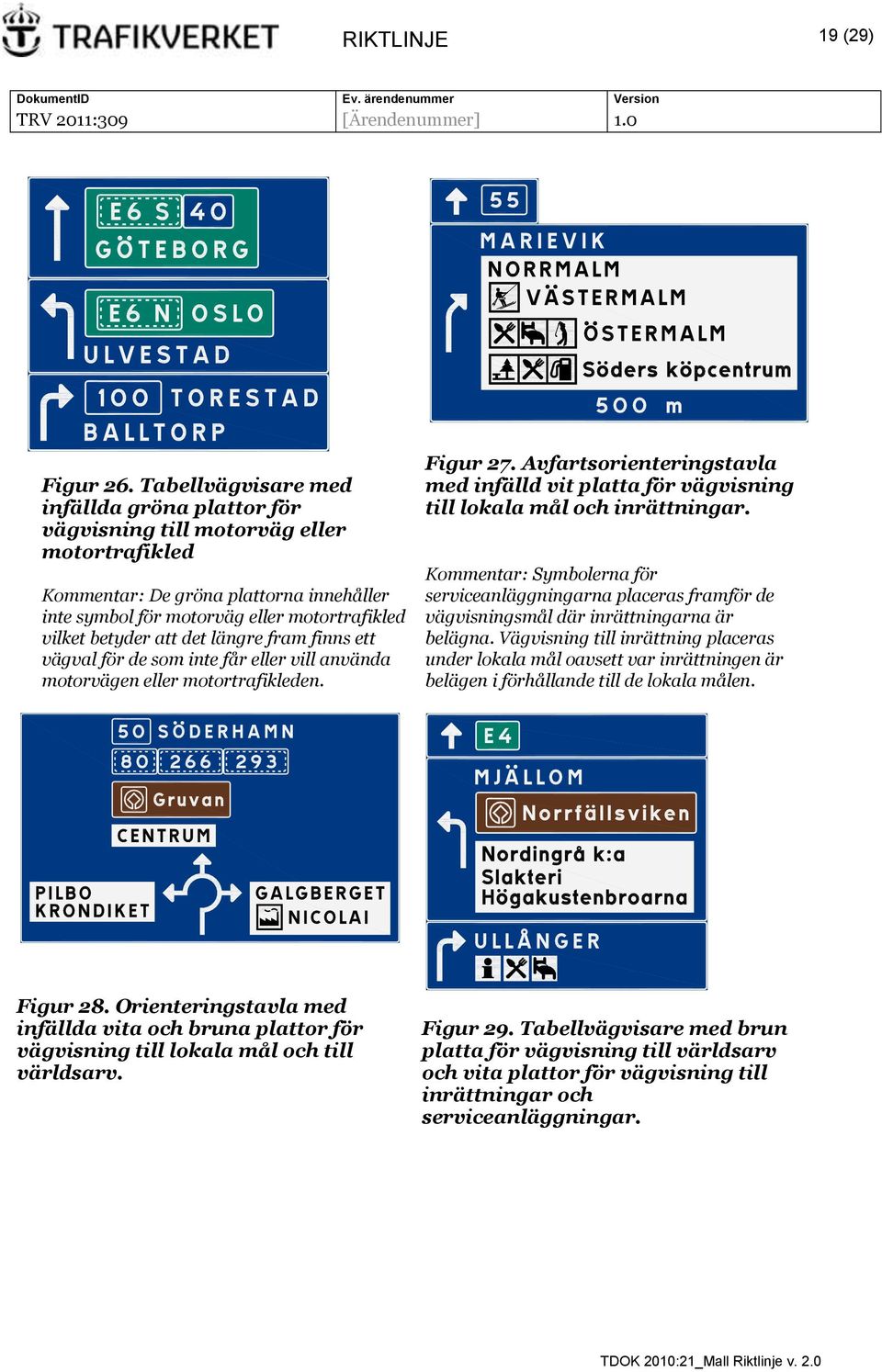 fram finns ett vägval för de som inte får eller vill använda motorvägen eller motortrafikleden. Figur 27.