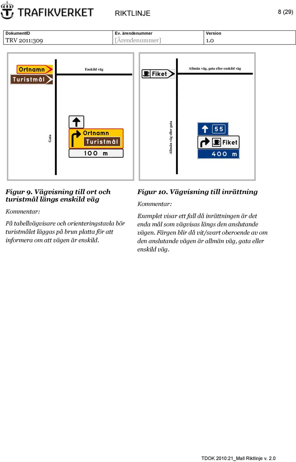 brun platta för att informera om att vägen är enskild. Figur 10.