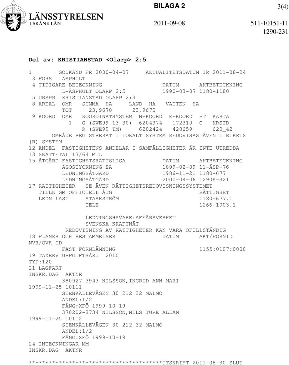 6202424 428659 620_42 OMRÅDE REGISTRERAT I LOKALT SYSTEM REDOVISAS ÄVEN I RIKETS (R) SYSTEM 12 ANDEL FASTIGHETENS ANDELAR I SAMFÄLLIGHETER ÄR INTE UTREDDA 13 SKATTETAL 13/64 MTL 15 ÅTGÄRD