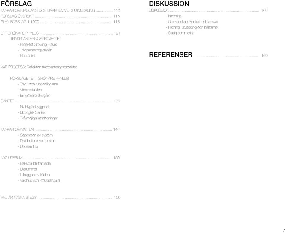 .. 160 - Inledning - Om kunskap, kontext och ansvar - Riktning, utveckling och hållbarhet - Slutlig summering REFERENSER.