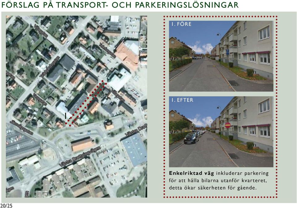 1. EFTER Enkelriktad väg inkluderar parkering