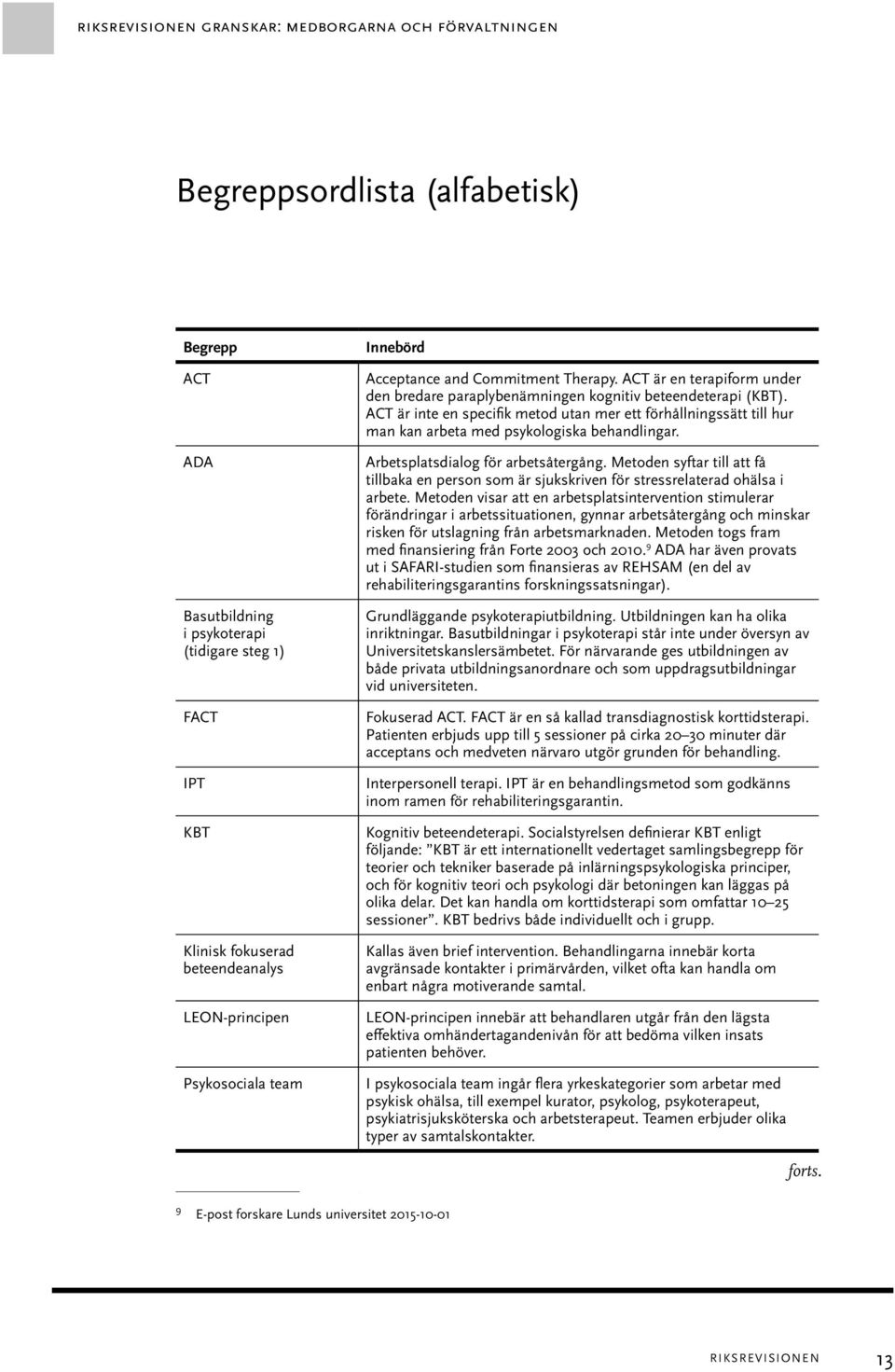 ACT är inte en specifik metod utan mer ett förhållningssätt till hur man kan arbeta med psykologiska behandlingar. Arbetsplatsdialog för arbetsåtergång.