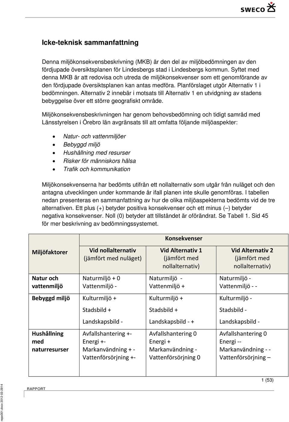 Alternativ 2 innebär i motsats till Alternativ 1 en utvidgning av stadens bebyggelse över ett större geografiskt område.