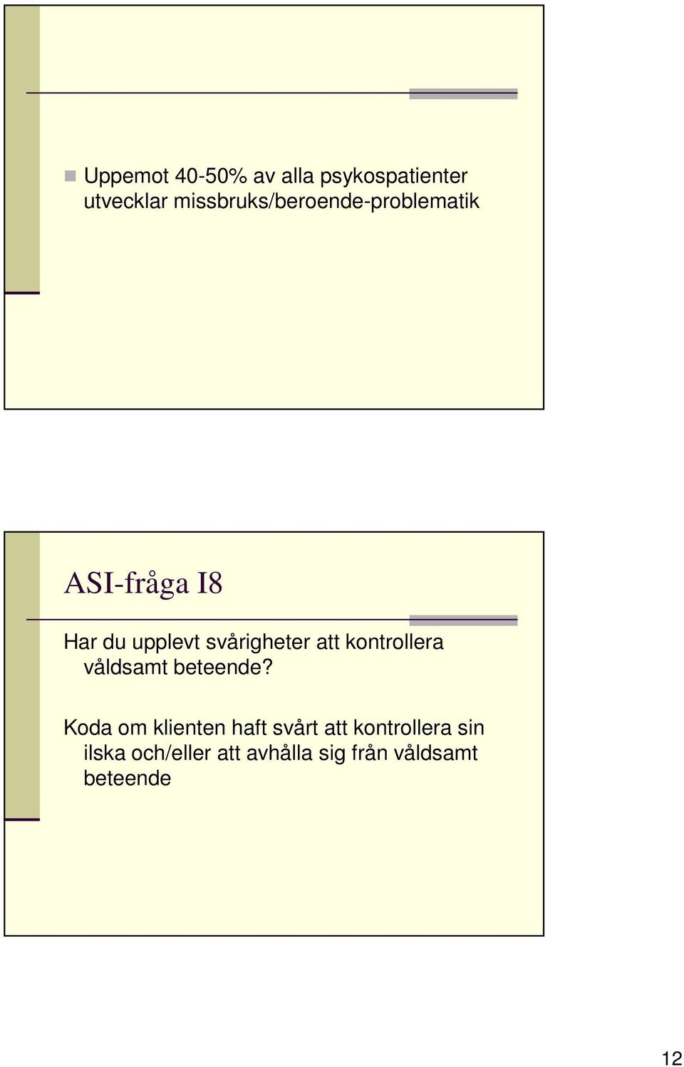 svårigheter att kontrollera våldsamt beteende?