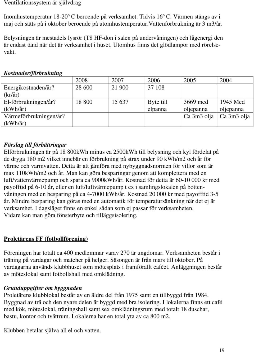 Utomhus finns det glödlampor med rörelsevakt. Energikostnaden/år? (kr/år) El-förbrukningen/år? Värmeförbrukningen/år?