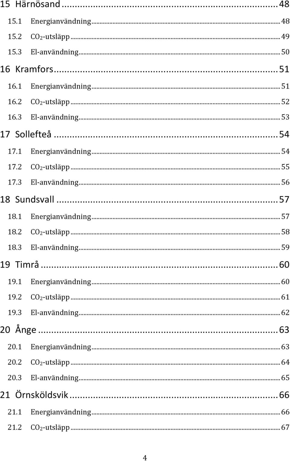 3 El-användning...59 19 Timrå...60 19.1 Energianvändning...60 19.2 CO2-utsläpp...61 19.3 El-användning...62 20 Ånge...63 20.1 Energianvändning...63 20.2 CO2-utsläpp...64 20.