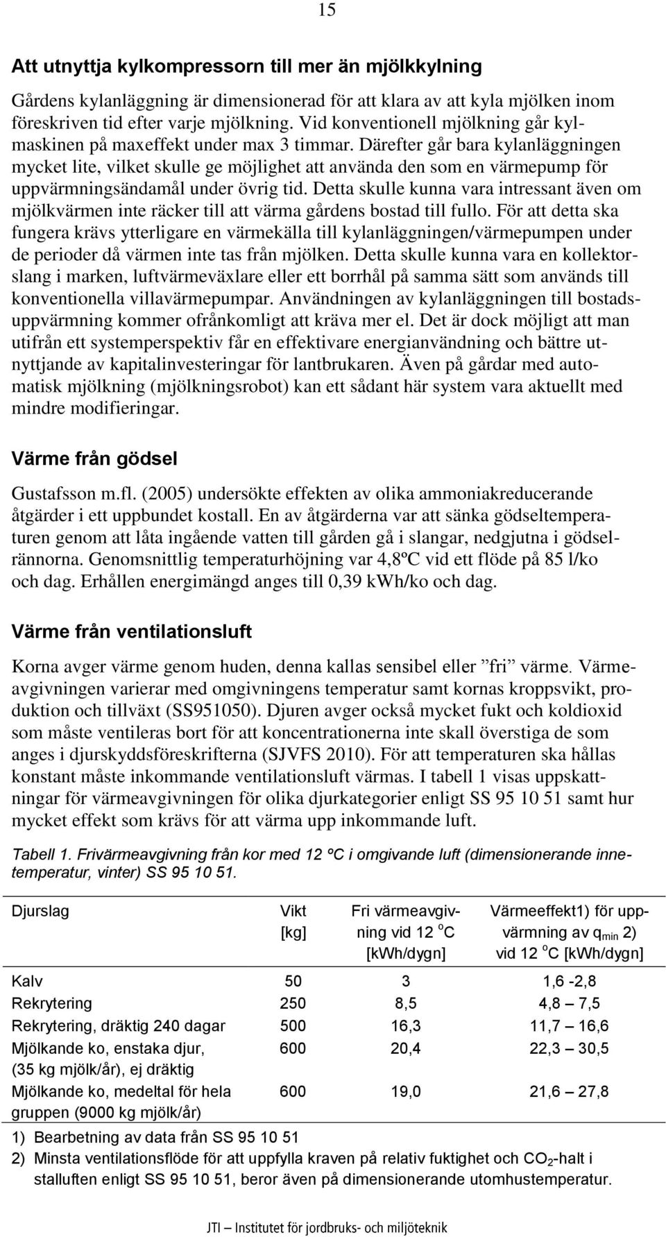 Därefter går bara kylanläggningen mycket lite, vilket skulle ge möjlighet att använda den som en värmepump för uppvärmningsändamål under övrig tid.