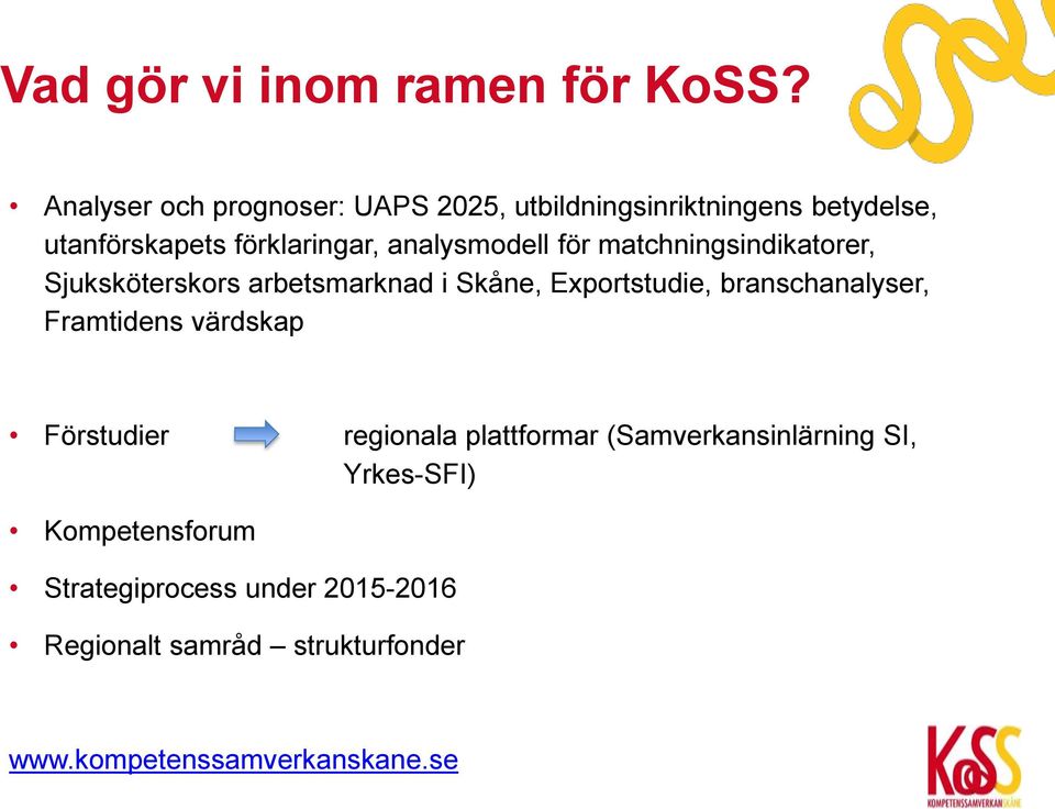 analysmodell för matchningsindikatorer, Sjuksköterskors arbetsmarknad i Skåne, Exportstudie, branschanalyser,