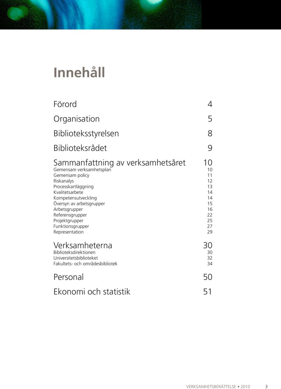 arbetsgrupper 15 Arbetsgrupper 16 Referensgrupper 22 Projektgrupper 25 Funktionsgrupper 27 Representation 29 Verksamheterna 30