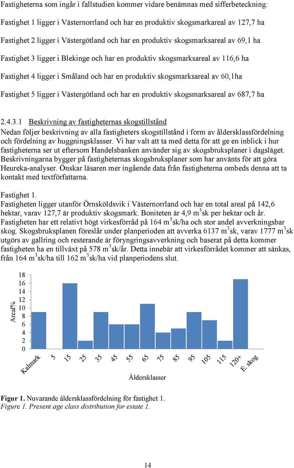 skogsmarksareal av 60,1ha Fastighet 5 ligger i Västergötland och har en produktiv skogsmarksareal av 687,7 ha 2.4.3.