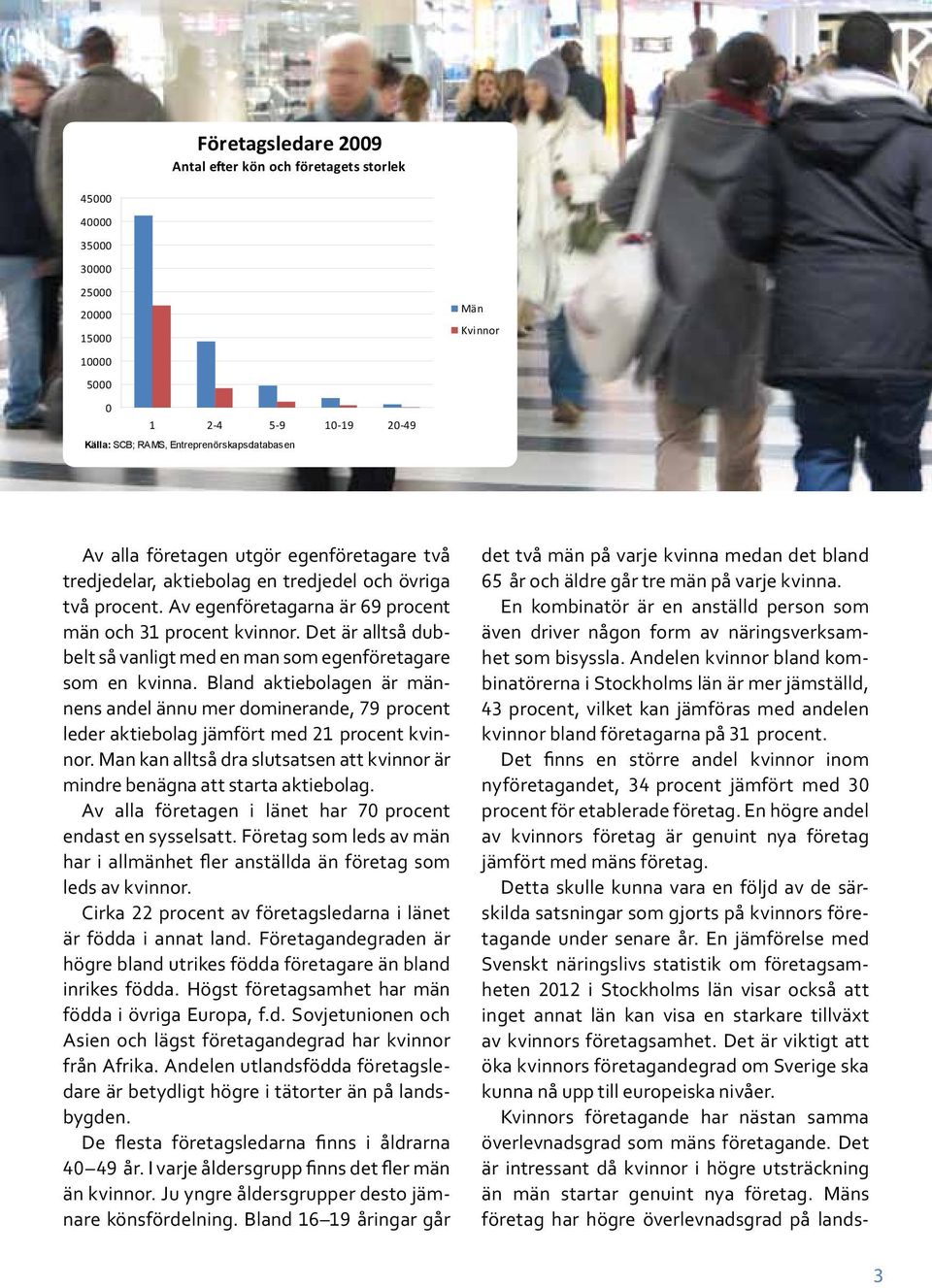 Det är alltså dubbelt så vanligt med en man som egenföretagare som en kvinna. Bland aktiebolagen är männens andel ännu mer dominerande, 79 procent leder aktiebolag jämfört med 21 procent kvinnor.